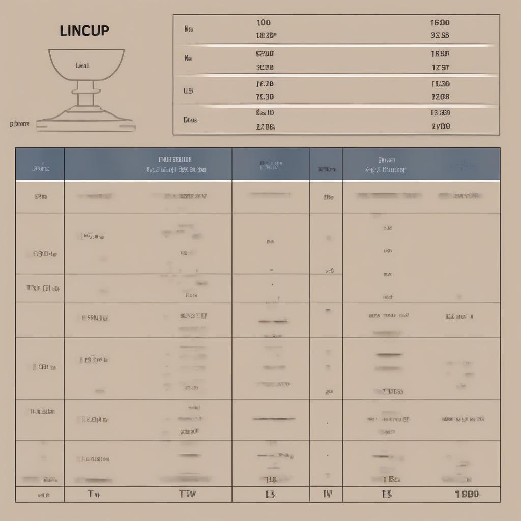 Lincup size chart