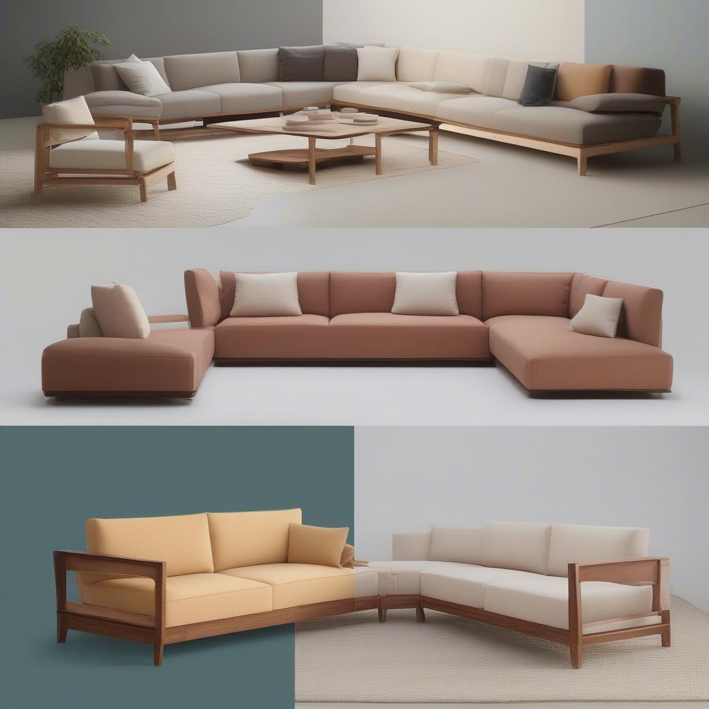 Các loại kích thước ghế sofa gỗ