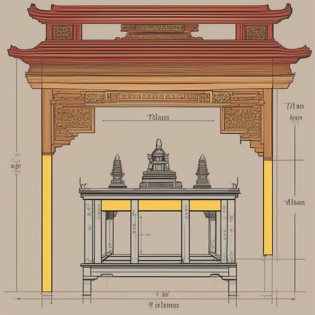 Cách tính kích thước bàn thờ chuẩn