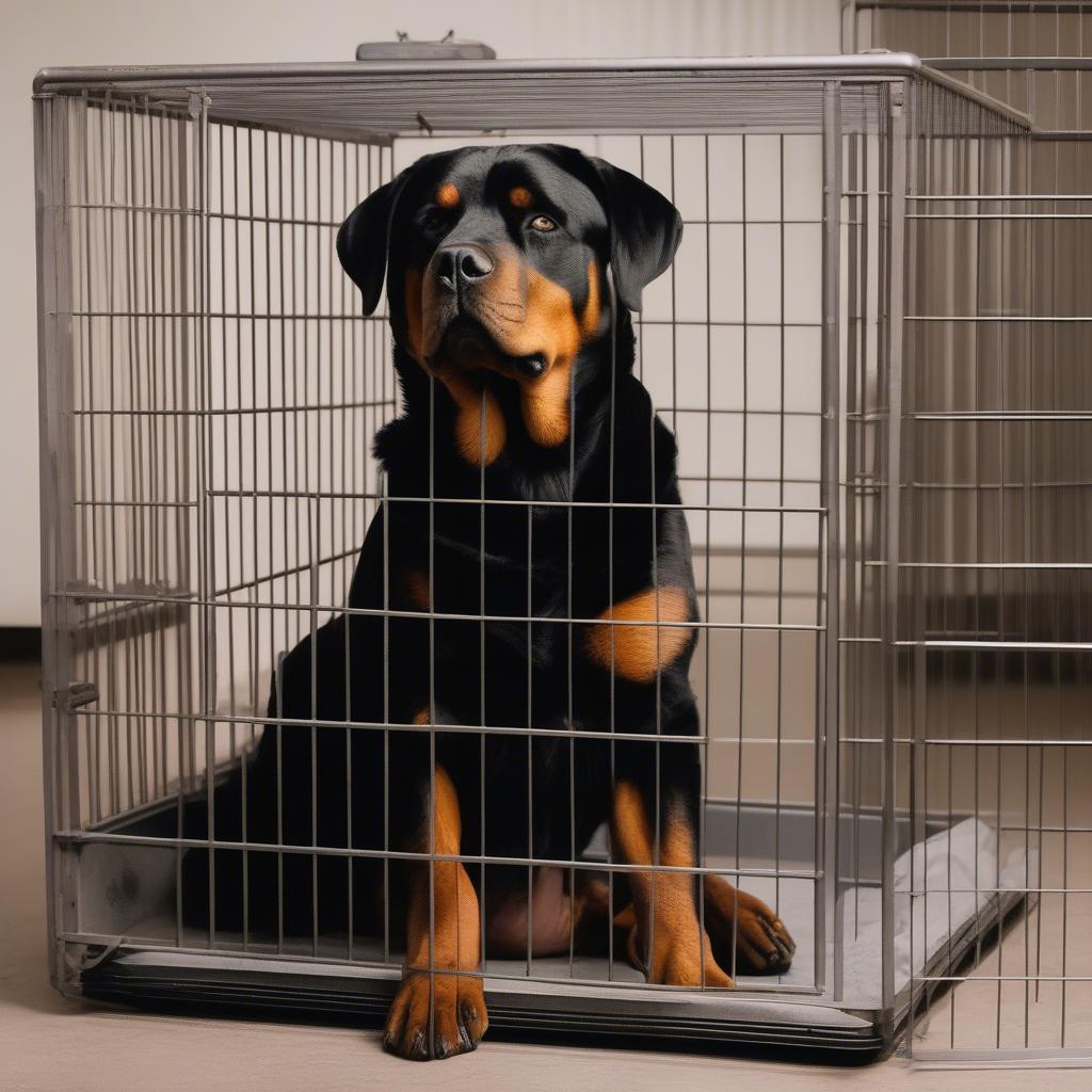 Chọn chuồng chó Rottweiler phù hợp