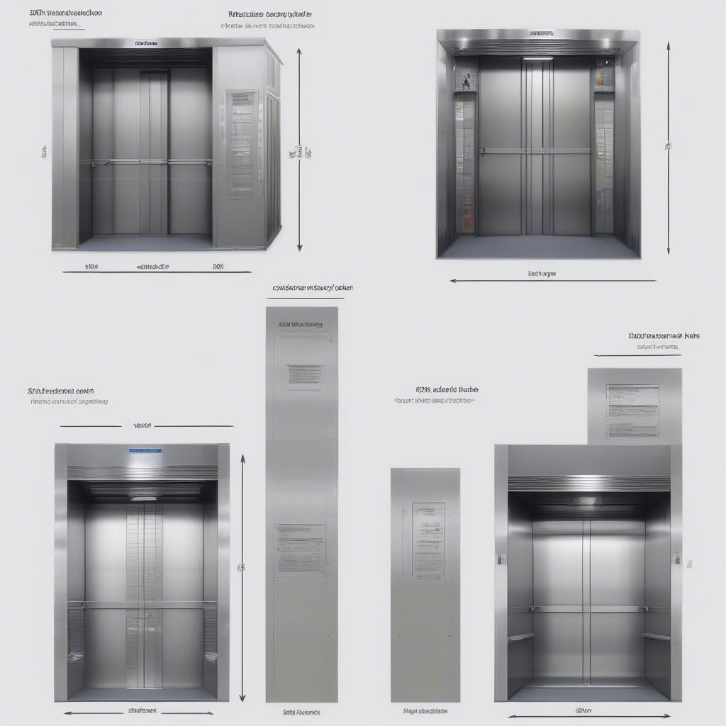 Chọn kích thước cabin thang máy 450kg