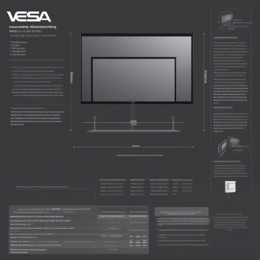 Khoảng cách lỗ VESA tivi Sony 55 inch