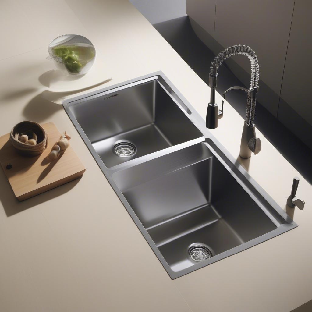 Kích thước chậu rửa bát đôi Inax hiện đại