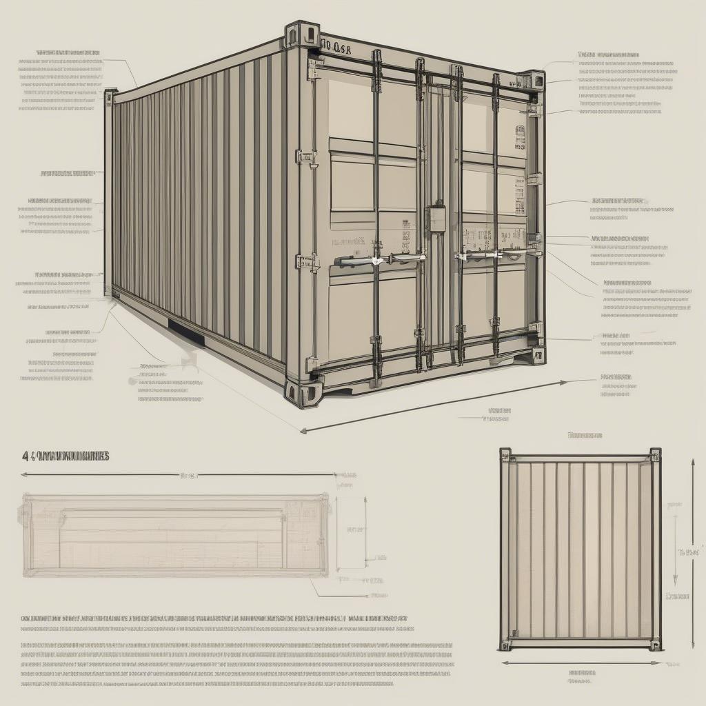 Kích thước container 40 feet chi tiết