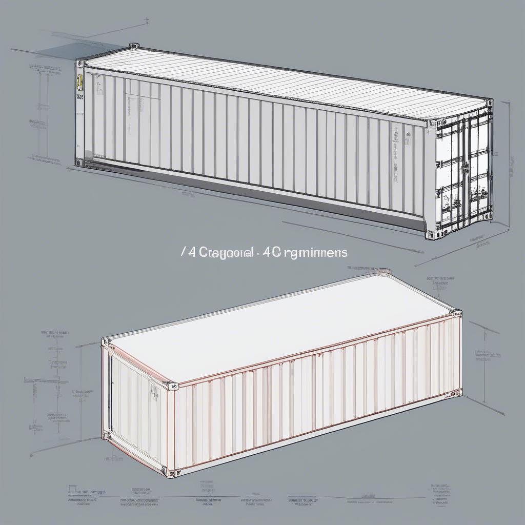 Sơ đồ kích thước container lạnh 45 feet