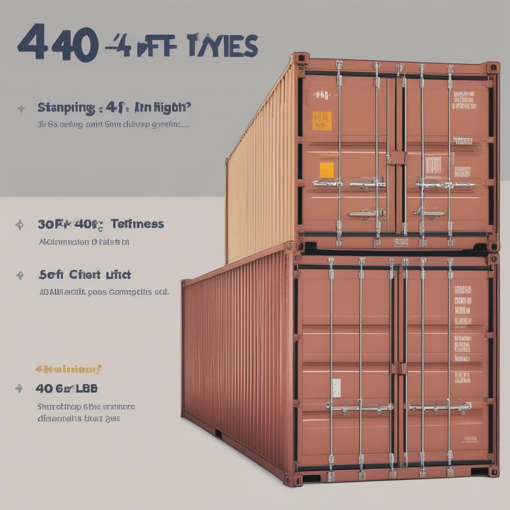 Kích thước container mặt bằng 40 feet và High Cube