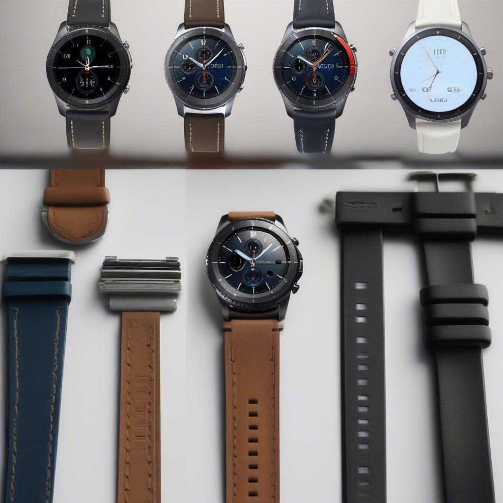 Kích thước dây đồng hồ Gear S3: Chọn chất liệu