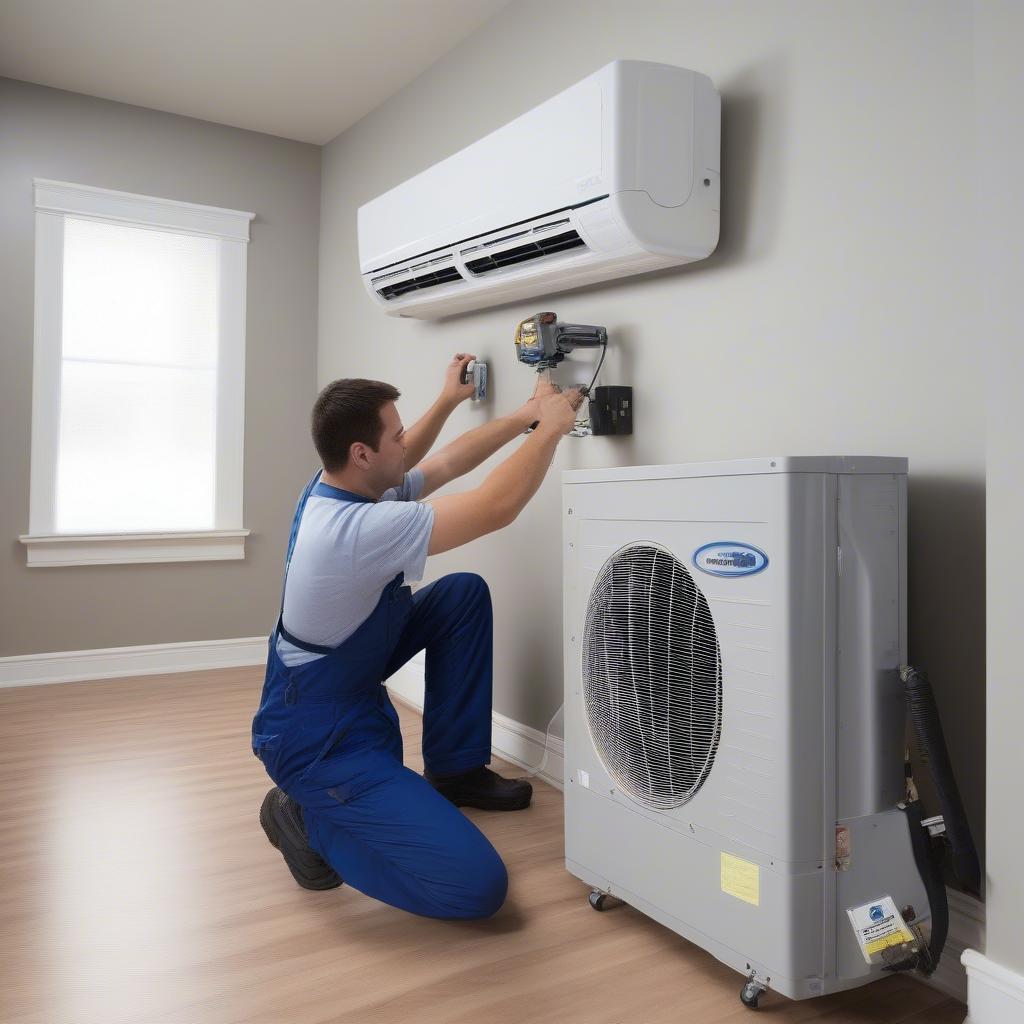 Lắp đặt dàn lạnh điều hòa 12000BTU
