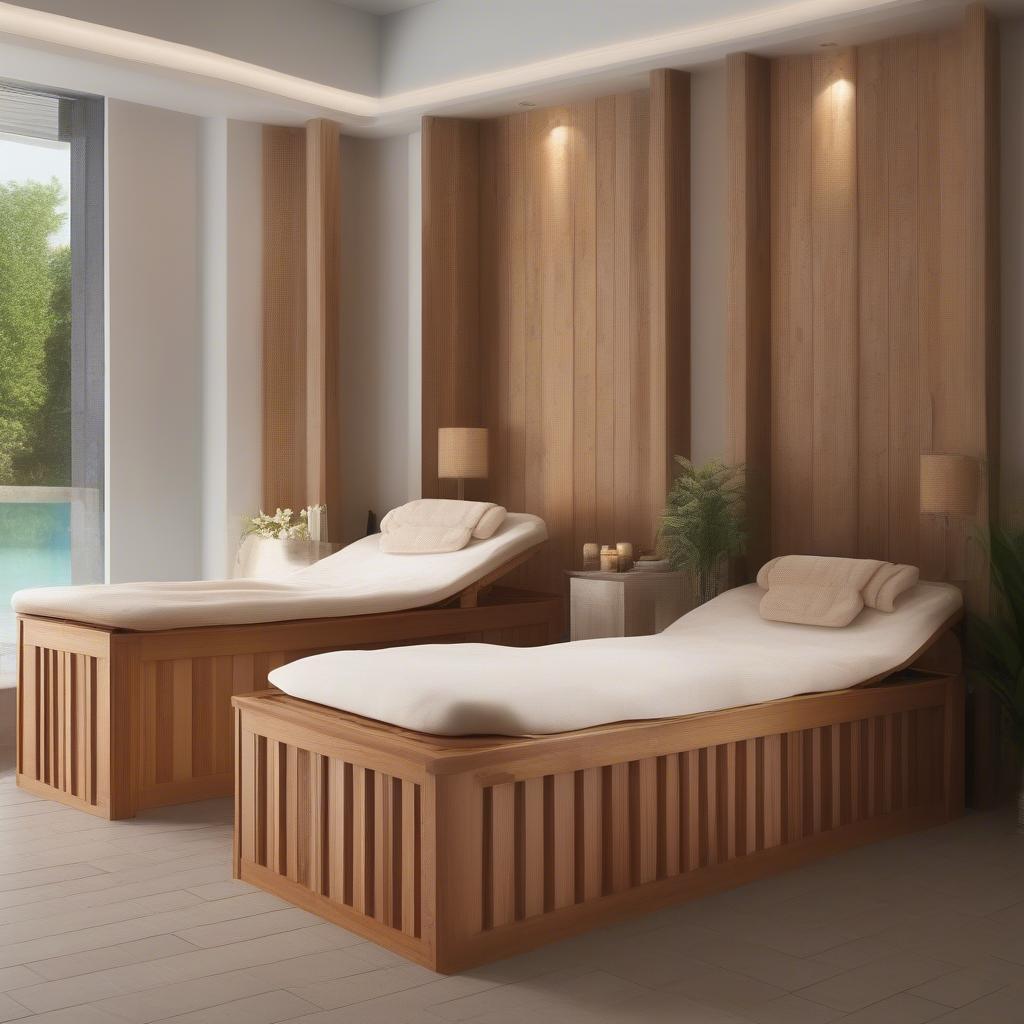 Lựa chọn kích thước giường spa gỗ phù hợp