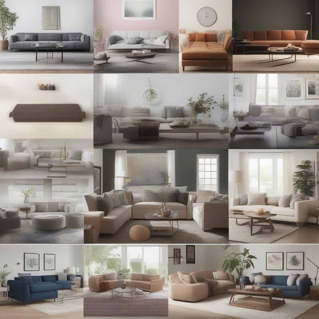 Phong cách thiết kế ảnh hưởng đến kích thước sofa