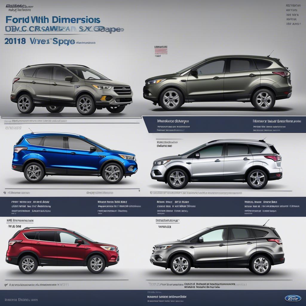 So sánh kích thước Ford Escape 2018 với đối thủ