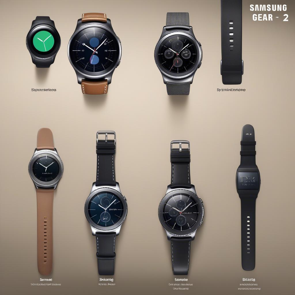 So sánh kích thước Gear S2 Classic với các smartwatch khác