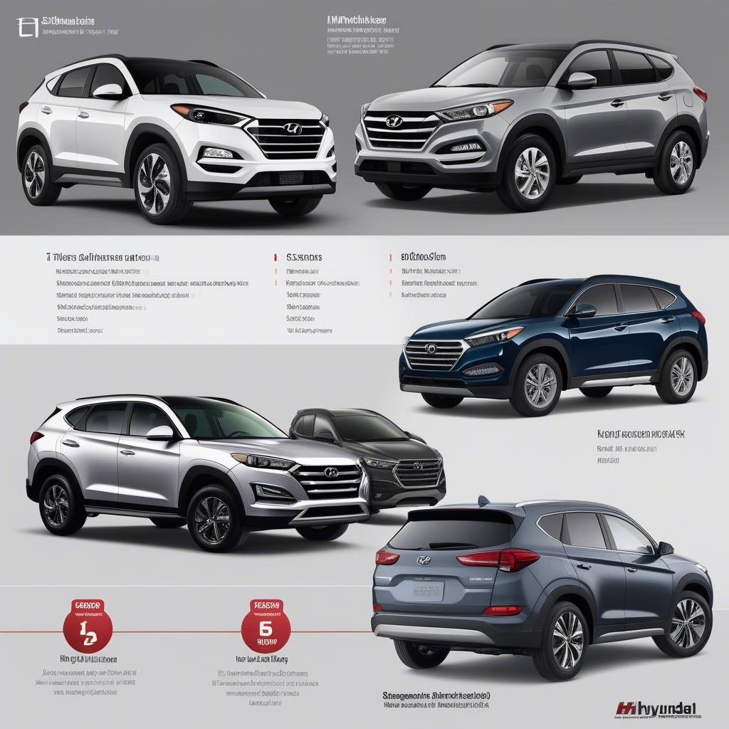 So sánh kích thước Hyundai Tucson và đối thủ