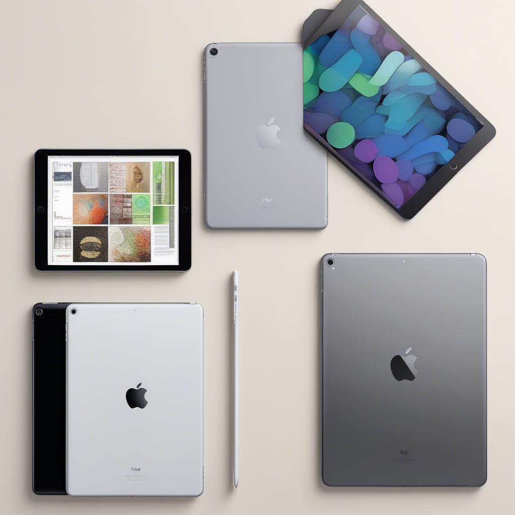 So sánh kích thước iPad Air 1 với các dòng iPad khác