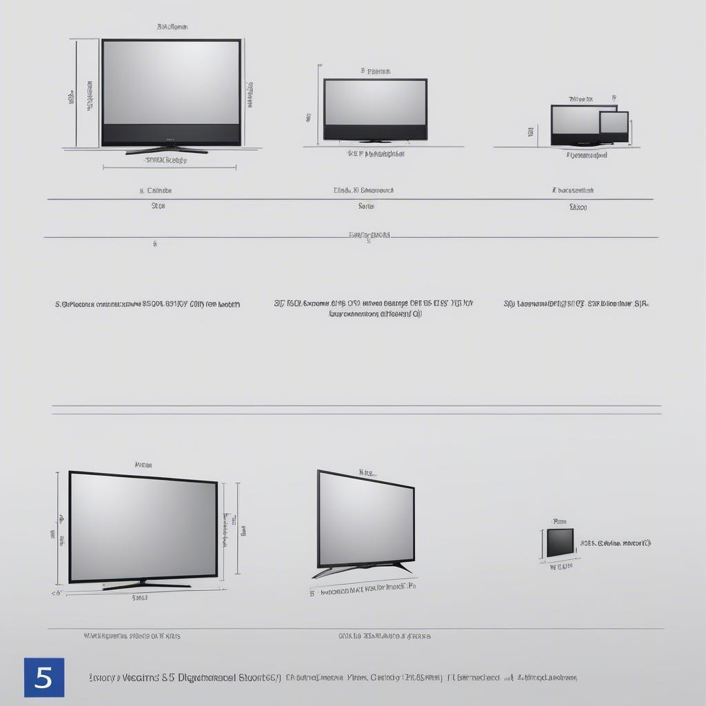 So sánh kích thước tivi Sony