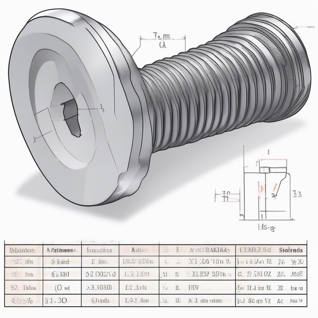 Thông Số Kích Thước Vít Hai Cạnh