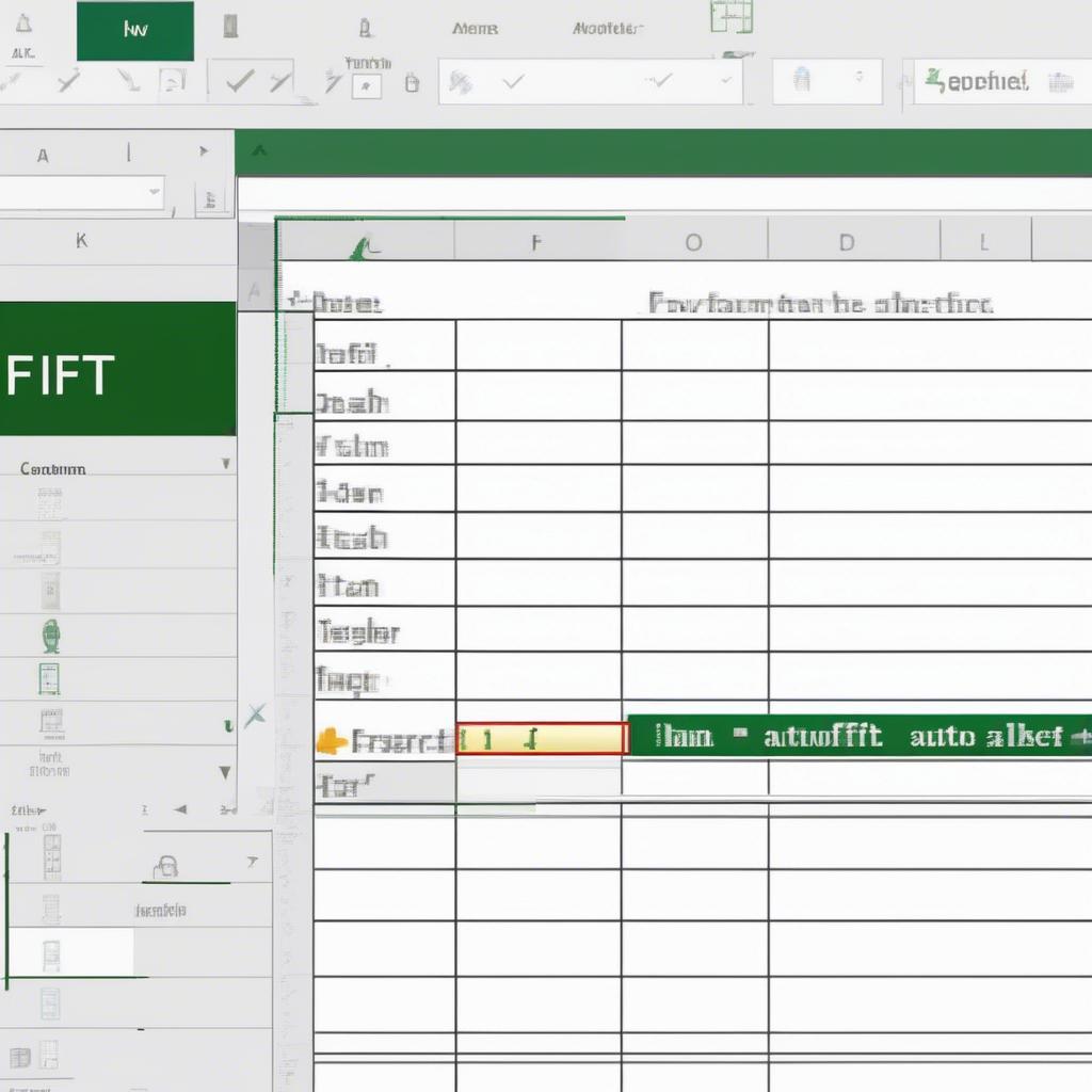 Tự động chỉnh kích thước ô Excel