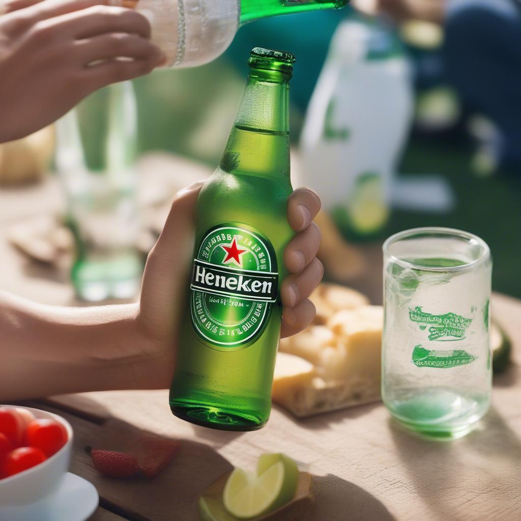 Ứng dụng kích thước chai bia Heineken 250ml