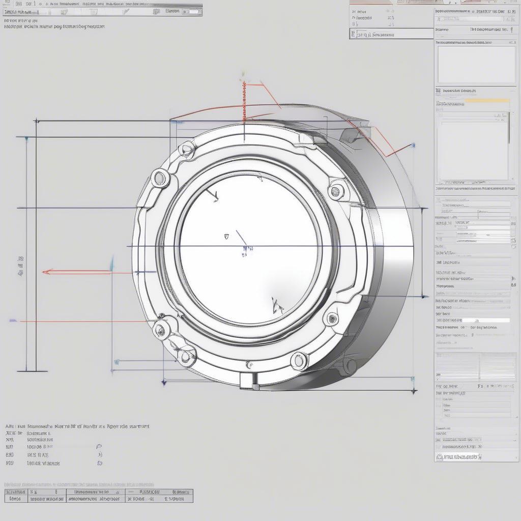 Ví dụ ghi kích thước lỗ ren trong CAD